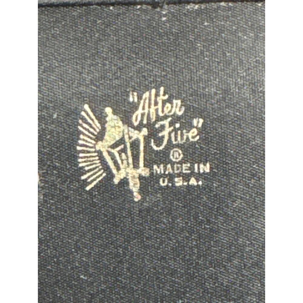 1950s After Five Black Satin Evening Clutch Rhinestone Clasp Coin Purse USA - Picture 11 of 12